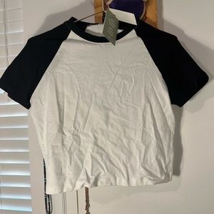 H&M crop baseball tee